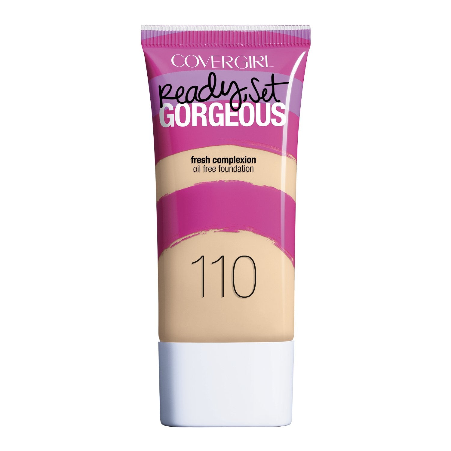 COVERGIRL Ready Set Gorgeous Foundation, 1 Tube (1 oz), Creamy Natural Tone, Liquid Foundation, Oil-Free All Day Formula (packaging may vary)